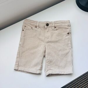 Jamie Kay Beige Striped Kids Shorts